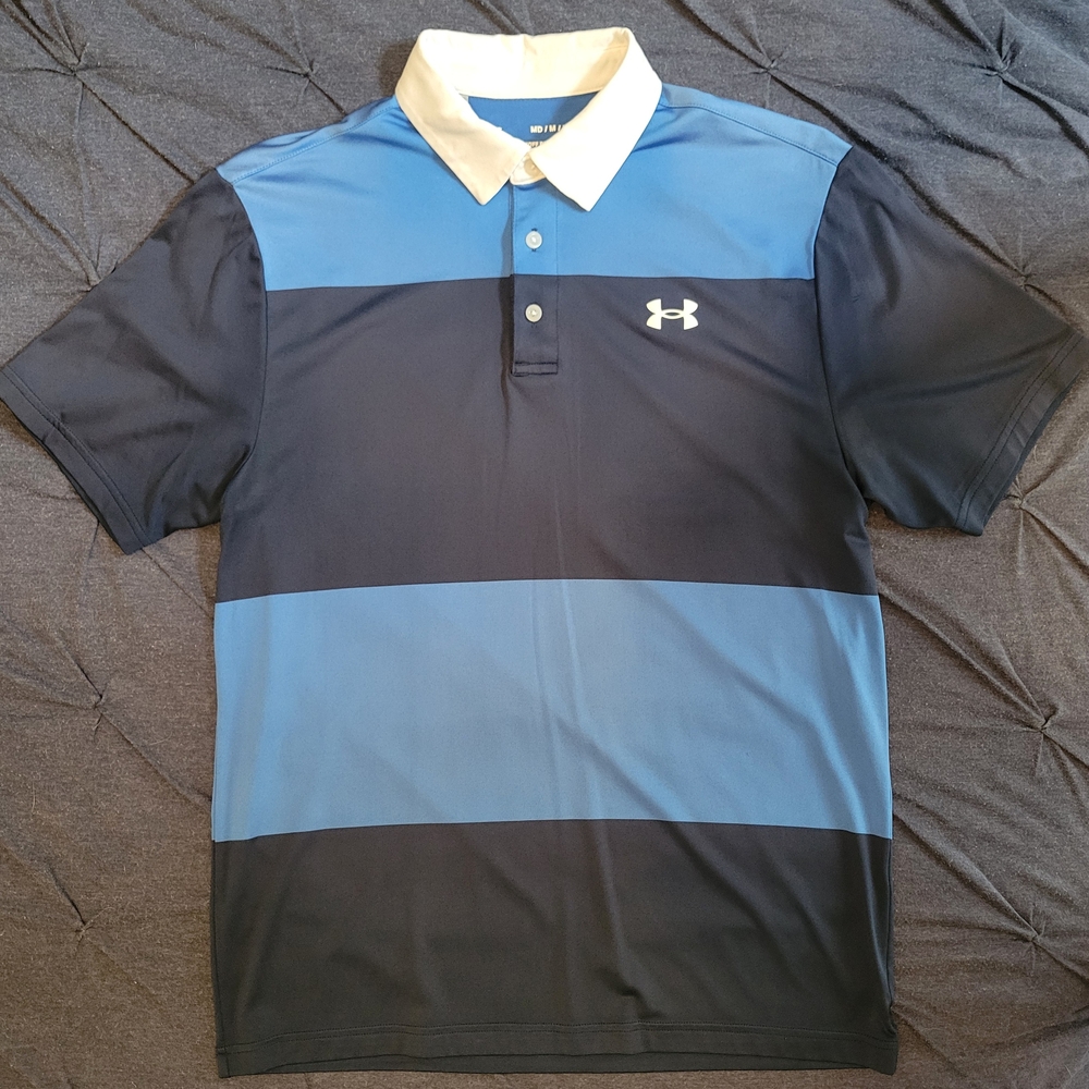 Under Armour Men's Two-toned Blue Polo Shirt